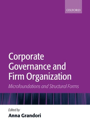bokomslag Corporate Governance and Firm Organization