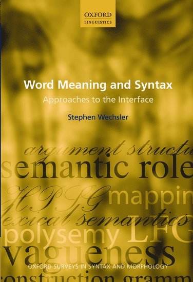 Word Meaning and Syntax 1