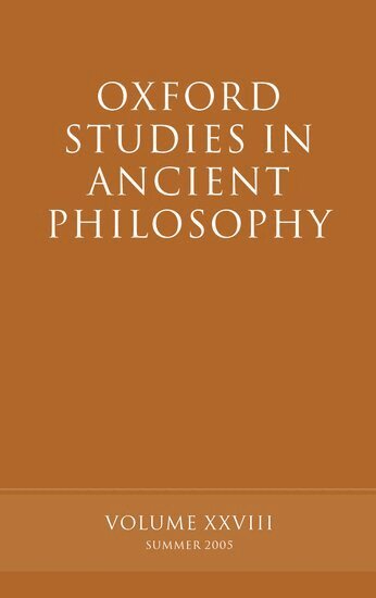 David Sedley - Oxford Studies in Ancient Philosophy XXVIII, Häftad