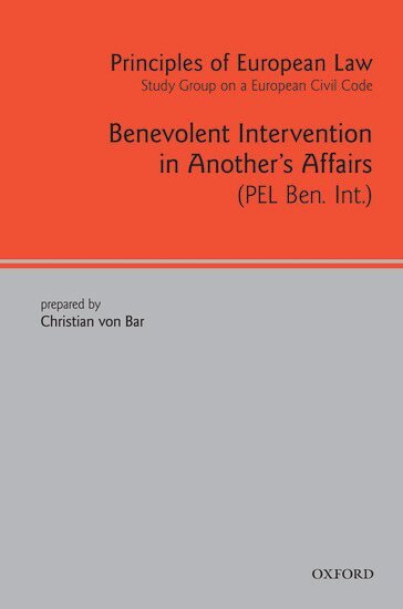 Christian Von Bar, Christian Von Bar, Christian von Bar - Principles of European Law, Inbunden