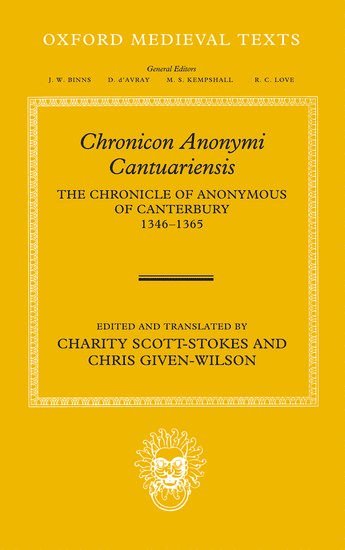 bokomslag Chronicon Anonymi Cantuariensis