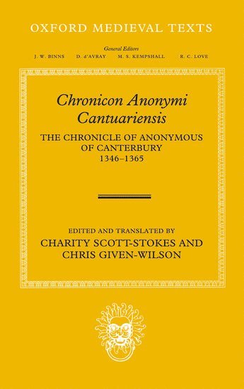 bokomslag Chronicon Anonymi Cantuariensis