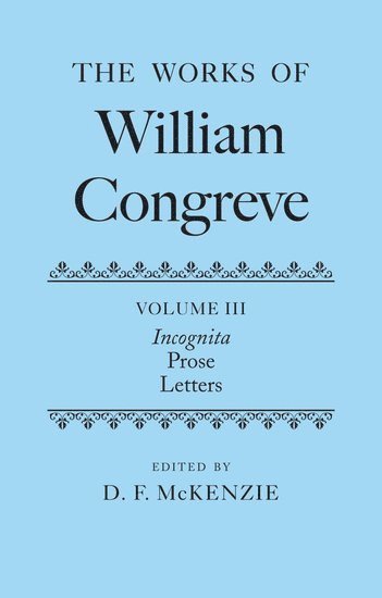 The Works of William Congreve 1