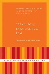 bokomslag Speaking of Language and Law