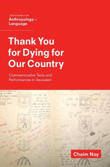 Chaim Noy - Thank You for Dying for Our Country, Inbunden