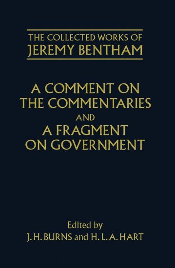 bokomslag A Comment on the Commentaries and A Fragment on Government