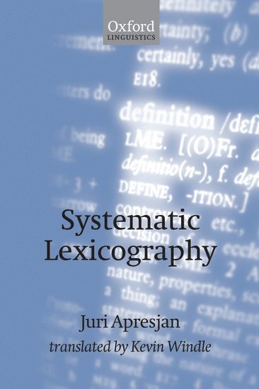 Systematic Lexicography 1