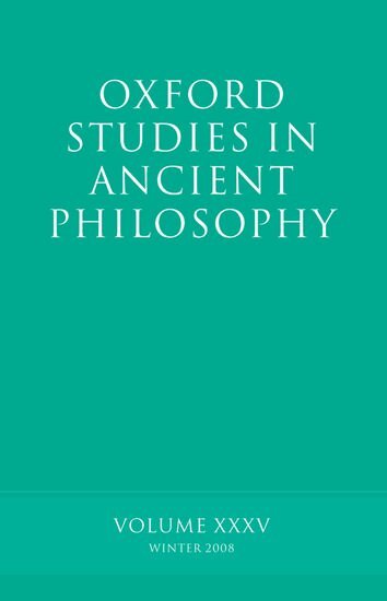 Brad Inwood - Oxford Studies in Ancient Philosophy XXXV, Inbunden