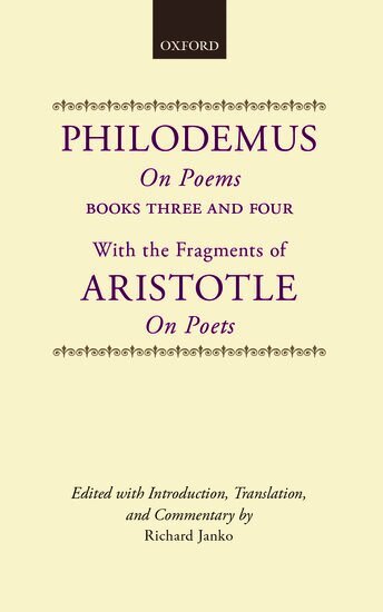 Richard Janko - Philodemus, On Poems, Books 3-4, Inbunden