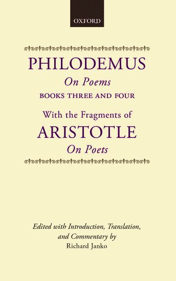 Philodemus, On Poems, Books 3-4 1