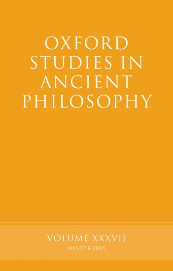 bokomslag Oxford Studies in Ancient Philosophy Volume 37