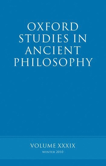 bokomslag Oxford Studies in Ancient Philosophy volume 39