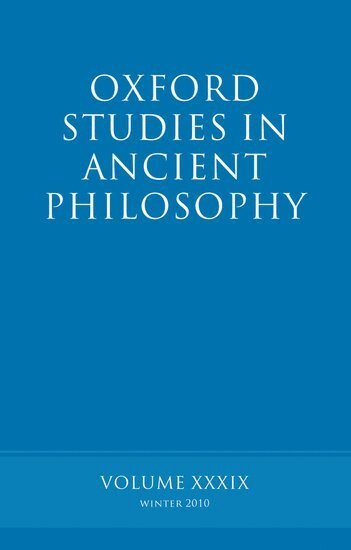 Brad Inwood, Brad Inwood - Oxford Studies in Ancient Philosophy volume 39, Häftad