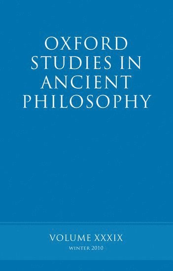 bokomslag Oxford Studies in Ancient Philosophy volume 39