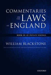 bokomslag The Oxford Edition of Blackstone's: Commentaries on the Laws of England