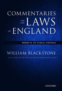 bokomslag The Oxford Edition of Blackstone's: Commentaries on the Laws of England