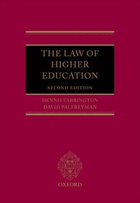 bokomslag The Law of Higher Education