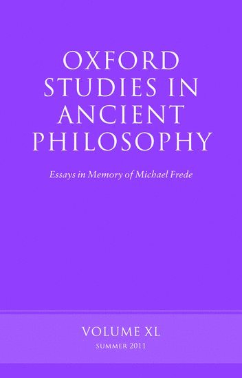 Oxford Studies in Ancient Philosophy, Volume 40