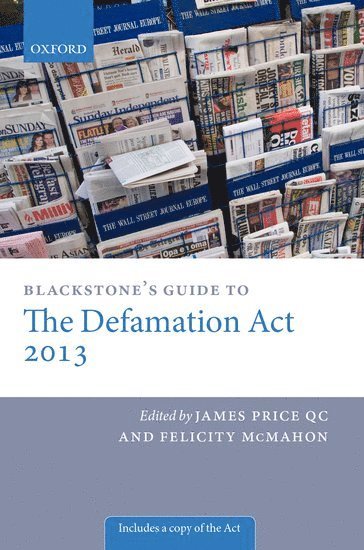 bokomslag Blackstone's Guide to the Defamation Act