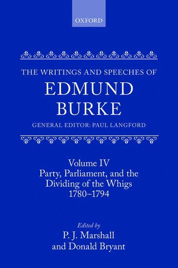 The Writings and Speeches of Edmund Burke 1