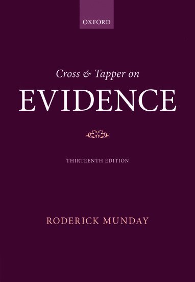 bokomslag Cross & Tapper on Evidence