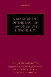 bokomslag A Restatement of the English Law of Unjust Enrichment