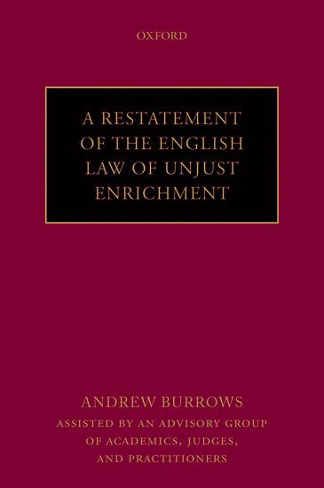 bokomslag A Restatement of the English Law of Unjust Enrichment