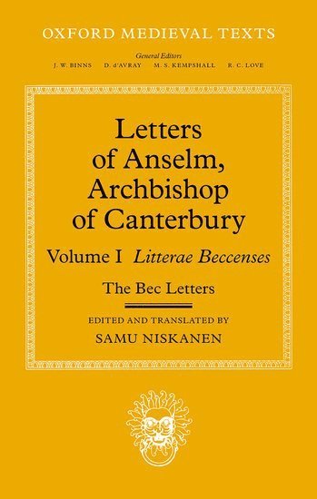 bokomslag Letters of Anselm, Archbishop of Canterbury