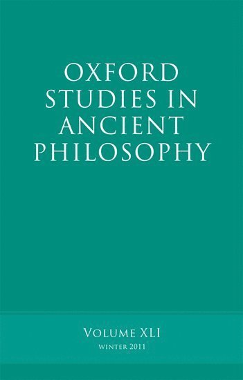 Brad Inwood, Brad (University of Toronto) Inwood - Oxford Studies in Ancient Philosophy, Volume 41, Häftad