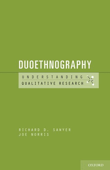 Richard D. Sawyer, Joe Norris - Duoethnography, Häftad