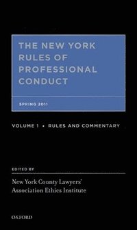 bokomslag The New York Rules of Professional Conduct