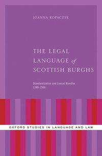 bokomslag The Legal Language of Scottish Burghs