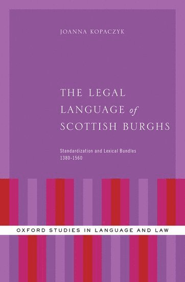 bokomslag The Legal Language of Scottish Burghs