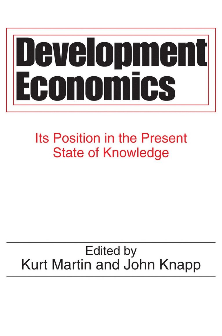 John Knapp, Kurt Martin - Development Economics, Häftad