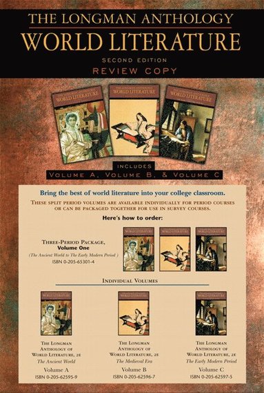 bokomslag Longman Anthology of World Literature, Volume I (A,B,C), The