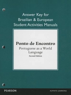 bokomslag Brazilian and European Student Activities Manual Answer Key for Ponto de Encontro