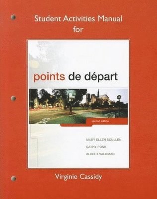 bokomslag Student Activities Manual for Points de dpart