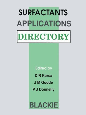 bokomslag Surfactants Applications Directory