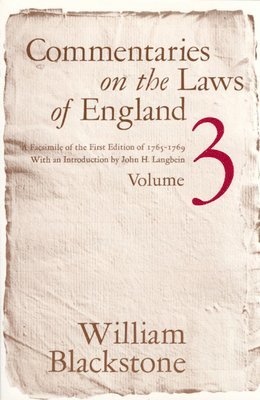 Commentaries on the Laws of England, Volume 3 1