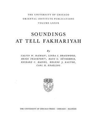 Soundings at Tell Fakhariyah 1
