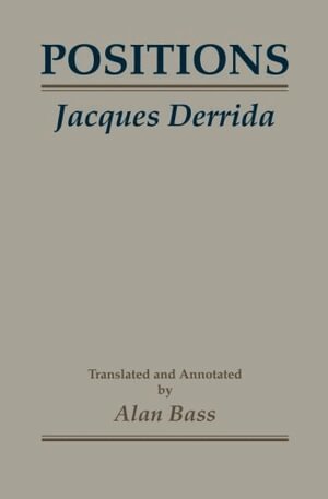 Jacques Derrida - Positions, Häftad