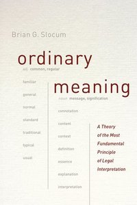 bokomslag Ordinary Meaning