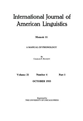 A Manual of Phonology 1