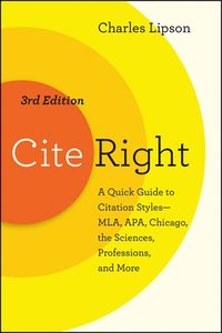 bokomslag Cite Right, Third Edition