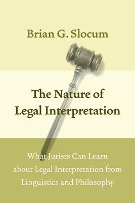 bokomslag The Nature of Legal Interpretation