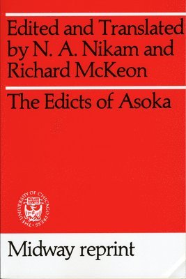 N. A. Nikam, Richard P. McKeon - Edicts of Asoka, Häftad