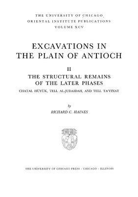 bokomslag Excavations in the Plain of Antioch. Volume II