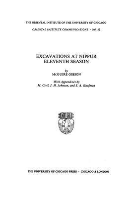 Miguel Civil, McGuire Gibson, J H Johnson, S A Kaufman - Excavations at Nippur, Häftad