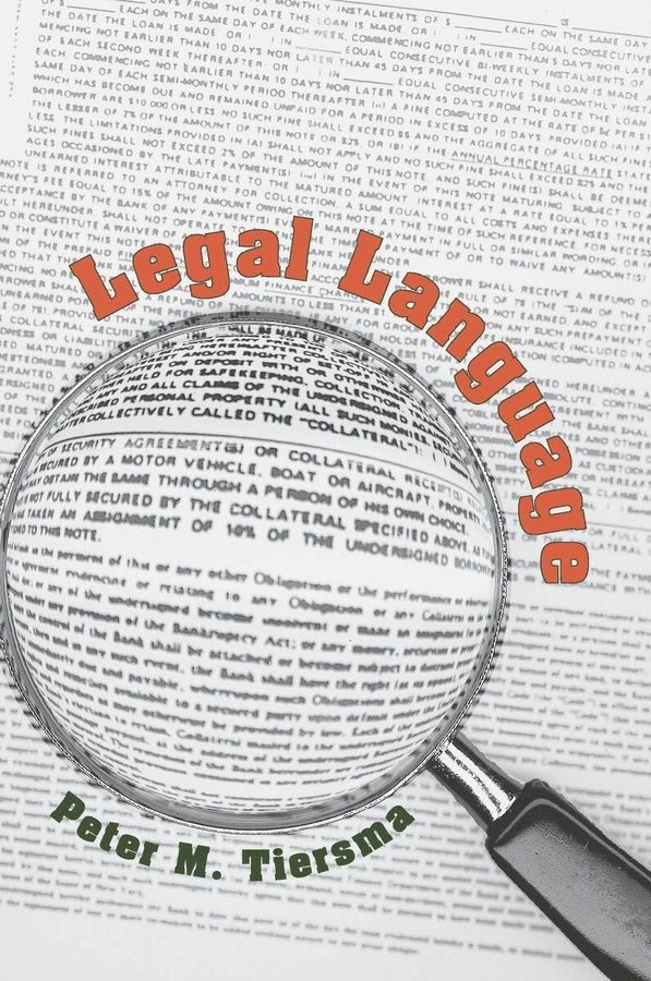 Peter M. Tiersma - Legal Language, Häftad