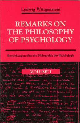 bokomslag Remarks on the Philosophy of Psychology